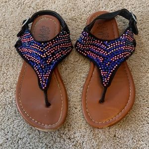 Girls jewel sandals. Size 11y.